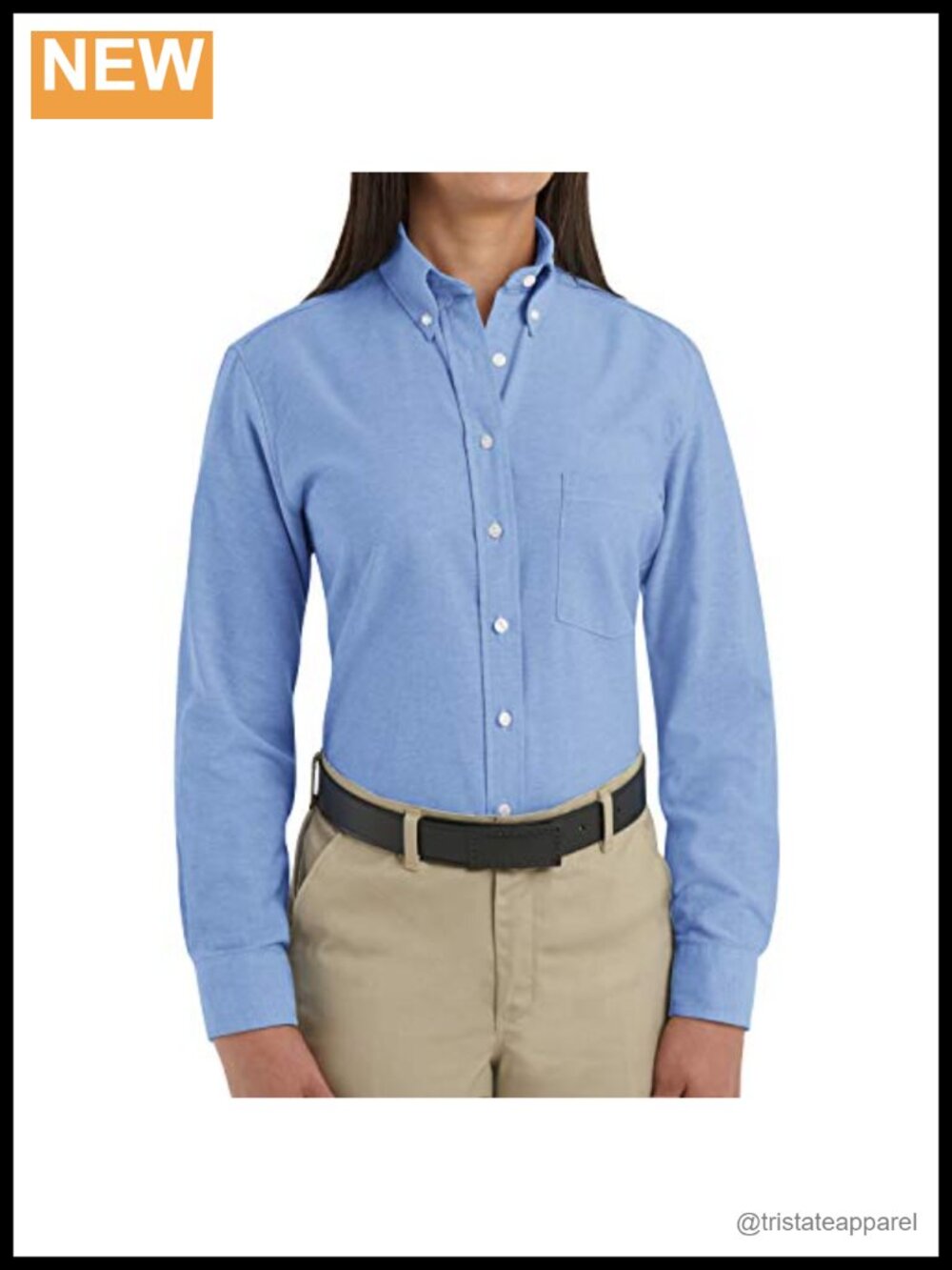 Women's Executive Oxford Dress Shirt Cotton Blend Long Sleeve Wrinkle Resistant